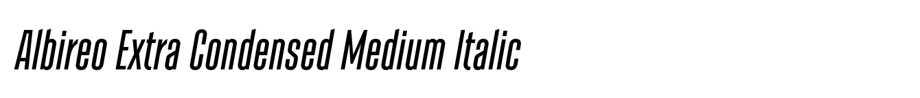 Albireo Extra Condensed Medium Italic image